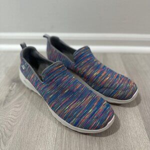 Skechers‎ Goga Max Womens Size 12 Multicolor Knit Slip On Walking Memory Foam